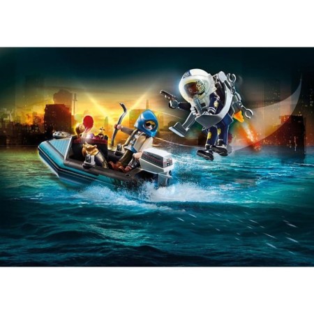 Playmobil - Barca Politiei Si Hot Cu Barca Rapida Playmobil - 1